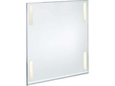 Azar Sign Holder, 17" x 22", Vertical, Wall Mounted, Clear Acrylic, 2/Pack (122039-2PK)