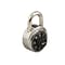 Master Lock® Combination Stainless Steel Padlock Cylinder, 1 7/8 Wide, Black/Silver (MLK1525)