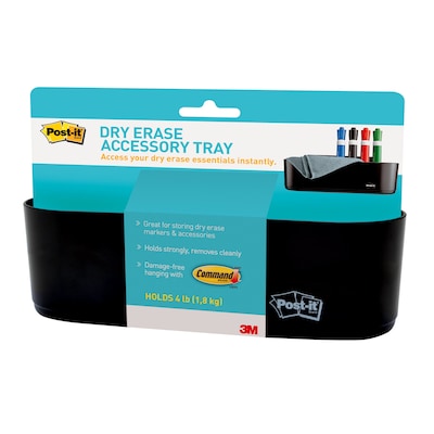Post-it Dry Erase Accessory Tray, Black (DEFTRAY)
