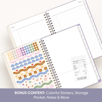 2027 Blue Sky Sincerely Jules 5" x 8" Weekly & Monthly Planner, Purple/White (164244)