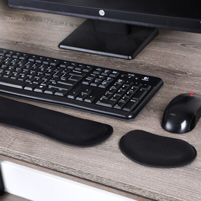 Mind Reader Memory Foam Gaming Ergonomic Keyboard and Mouse Wrist Rest Set, Black (WRESTGEL-BLK)