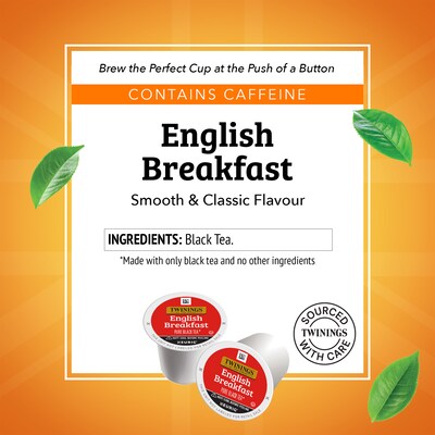 Twinings English Breakfast Black Tea, Keurig® K-Cup® Pods, 24/Box (TNA85780)