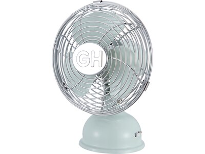 Good Housekeeping 5 Oscillating Desk Fan, 1-Speed, Green/Silver (92513)