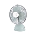 Good Housekeeping 5 Oscillating Desk Fan, 1-Speed, Green/Silver (92513)