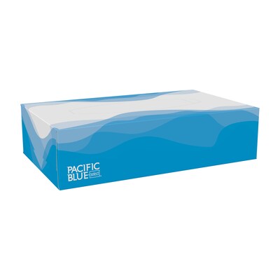 Pacific Blue Select Facial Tissue, 2-ply, 100 Tissues/Box, 30 Boxes/Carton (48100)
