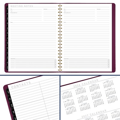 2027 AT-A-GLANCE Contemporary 8.25" x 11" Weekly & Monthly Planner, Faux Leather Cover, Purple (70-940X-14-27)