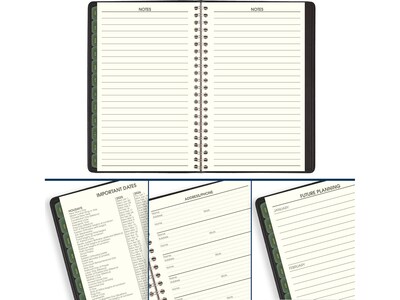 2025 AT-A-GLANCE Recycled 5" x 8" Weekly & Monthly Appointment Book Planner, Faux Leather Cover, Black (70-100G-05-25)