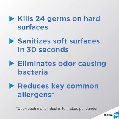 CloroxPro 4 in One Disinfectant & Sanitizer, Citrus Scent, 14 oz., 12/Carton (31043)
