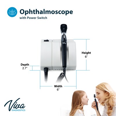 Viva Comfort Comprehensive Diagnostic Wall System, Ophthalmoscope, Otoscope, and Ear Specula Dispenser, White (ME914-01-OOE-MK)