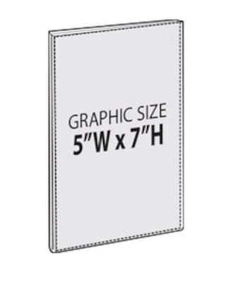 Azar  5" x 7"  Magnetic Sign Holder, Vertical, Wall Mounted, Clear, Acrylic, 10/Pack (129927)