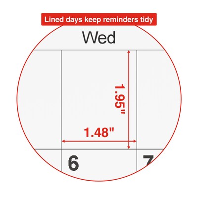 2025-2026 Staples 32" x 48" Academic Yearly Dry-Erase Wall Calendar, Red/White (ST54274-25)