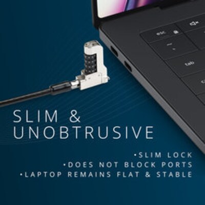 Kensington PortLock Combination Laptop Lock for Specialized USB-C Lock Slots (K64549WW)