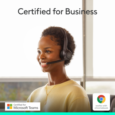 Logitech ZONE 305 For Business Bluetooth Stereo Headset, USB-C/A, MT Certified (981-001450)