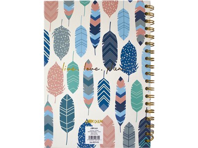 Carpe Diem Feathers 1-Subject Notebook, 7.5" x 9.75", Wide-Ruled, 80 Sheets, Multicolor (9379-CD)