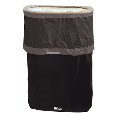 Party City Plastic Indoor/Outdoor Trash Can, 13 Gallon, Black (AM130109-10)