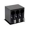 Mind Reader 3-Compartment Plastic Utensil Sorter and Dispenser, Black (3CSTOR-BLK)