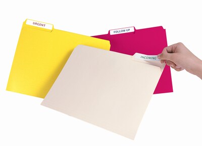 Avery Easy Peel Laser/Inkjet File Folder Labels, 2/3" x 3-7/16", White, 252 Labels/Pack (5230)