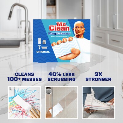 Mr. Clean Magic Eraser Original Scrubber, White, 10 Pads/Pack (32333/69516)