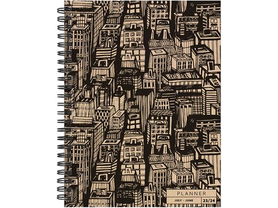2023-2024 TF Publishing In the City 6.5 x 8 Academic Weekly & Monthly Planner, Paperboard Cover, Kraft/Black (AY24-9202)