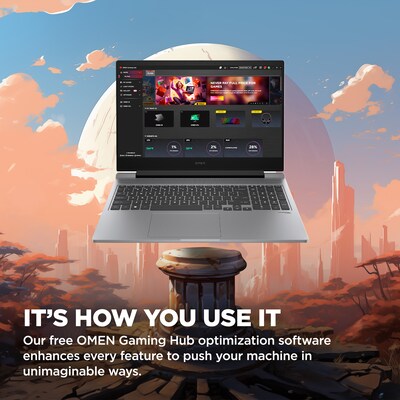 HP Omen 16" FHD 144 Hz Gaming Laptop, NVIDIA RTX 4060, Intel Core i7-14650HX, 16GB RAM, 512GB SSD, Windows 11 Home