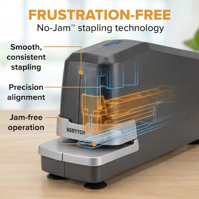 Bostitch Impulse Electric Desktop Stapler, 30-Sheet Capacity, Black, 6/Carton (02210CT)