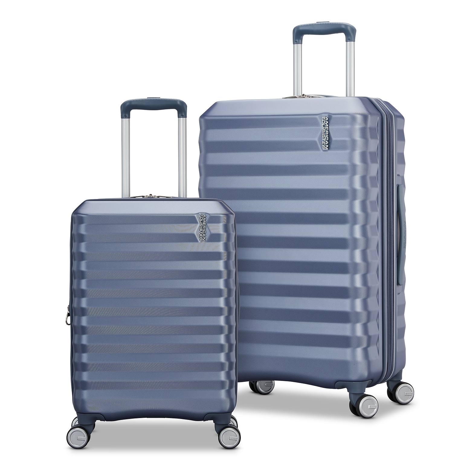 American Tourister Color Vault 24.0 Hardside Suitcase, 4-Wheeled Spinner, Slate Blue (153951-E264)