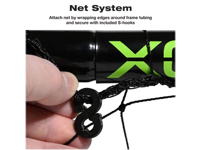 Xcello Sports 4' x 6' Soccer Net, Black, 2/Pack (XS-S-NET-2-BLK)