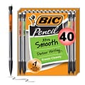 BIC Xtra-Smooth Mechanical Pencil, 0.7mm, #2 Medium Lead, 40/Pack (MPP40MJ-BLK)