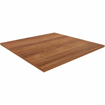 Lorell Essentials Series 42”W x 42”D 1” Thickness Square Table Top, Laminate, Walnut (LLR69962)