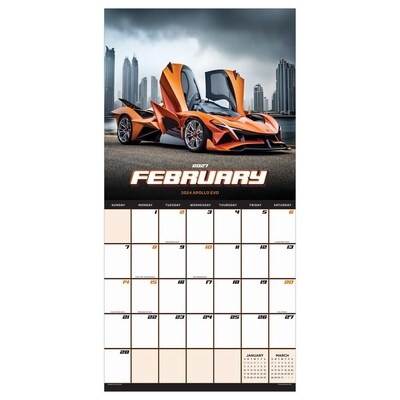 2027 TF Publishing Dream Cars 12" x 12" Monthly Wall Calendar (27-1008)