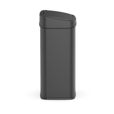 Nine Stars Stainless Steel Motion Sensor Trash Can, 13.2 Gallon, Black (DZT-50-28BSS)