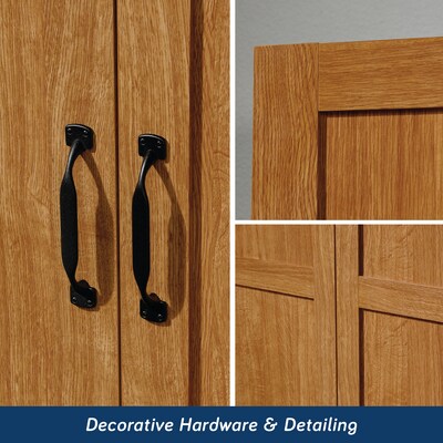Sauder Select 71"H Storage Cabinet with 4 Shelves, Highland Oak (419188)