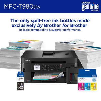 Brother INKvestment Tank MFC-T980DW Wireless Color All-In-One Supertank Inkjet Printer, Best for Home Office