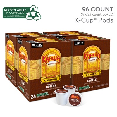 Kahlua Original Coffee, Keurig K-Cup Pod, Light Roast, 96/Carton (PB4141CT)