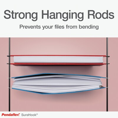 Pendaflex Heavy Duty Reinforced Hanging File Folder, Straight, Letter, Light gray, 20/Box (1006981)