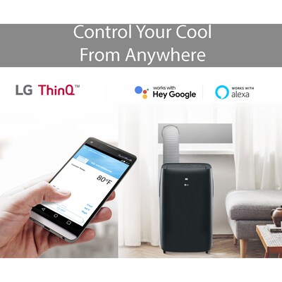 LG 12000 BTU (8000 BTU DOE) Portable Air Conditioner with Remote, Black (LP0821GSSM)