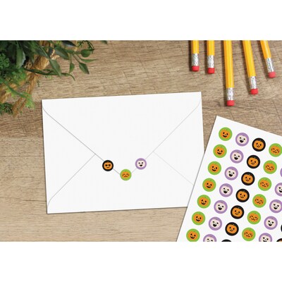 Teacher Created Resources Halloween Pumpkins Mini Stickers, 378/Pack, 12 Packs/Bundle (TCR6946-12)