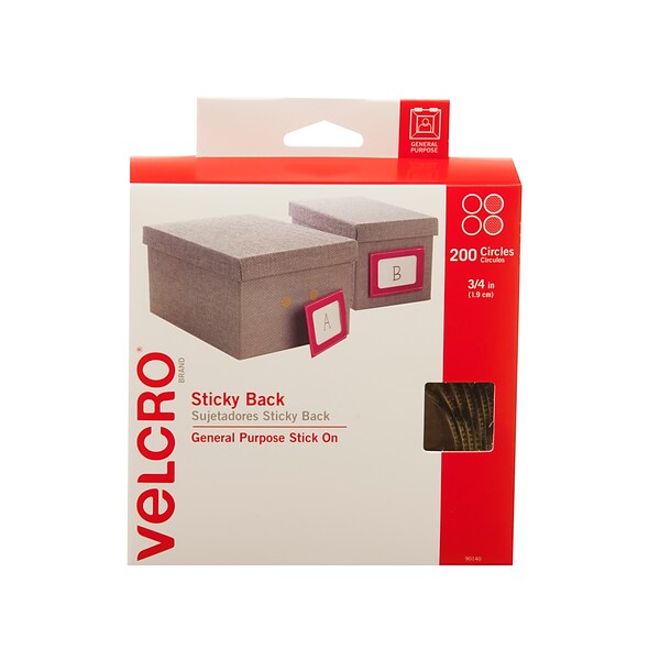 Velcro® Brand 3/4 Sticky Back Hook & Loop Fastener Dots, Beige