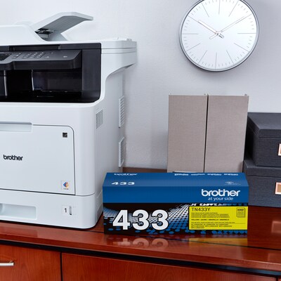 Brother TN-433 Yellow High Yield Toner Cartridge, Print Up to 4,000 Pages   (TN433Y)