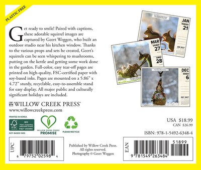 2027 Willow Creek Gettin Squirrelly 5.4 x 6.2 Day-to-Day Calendar (63484)