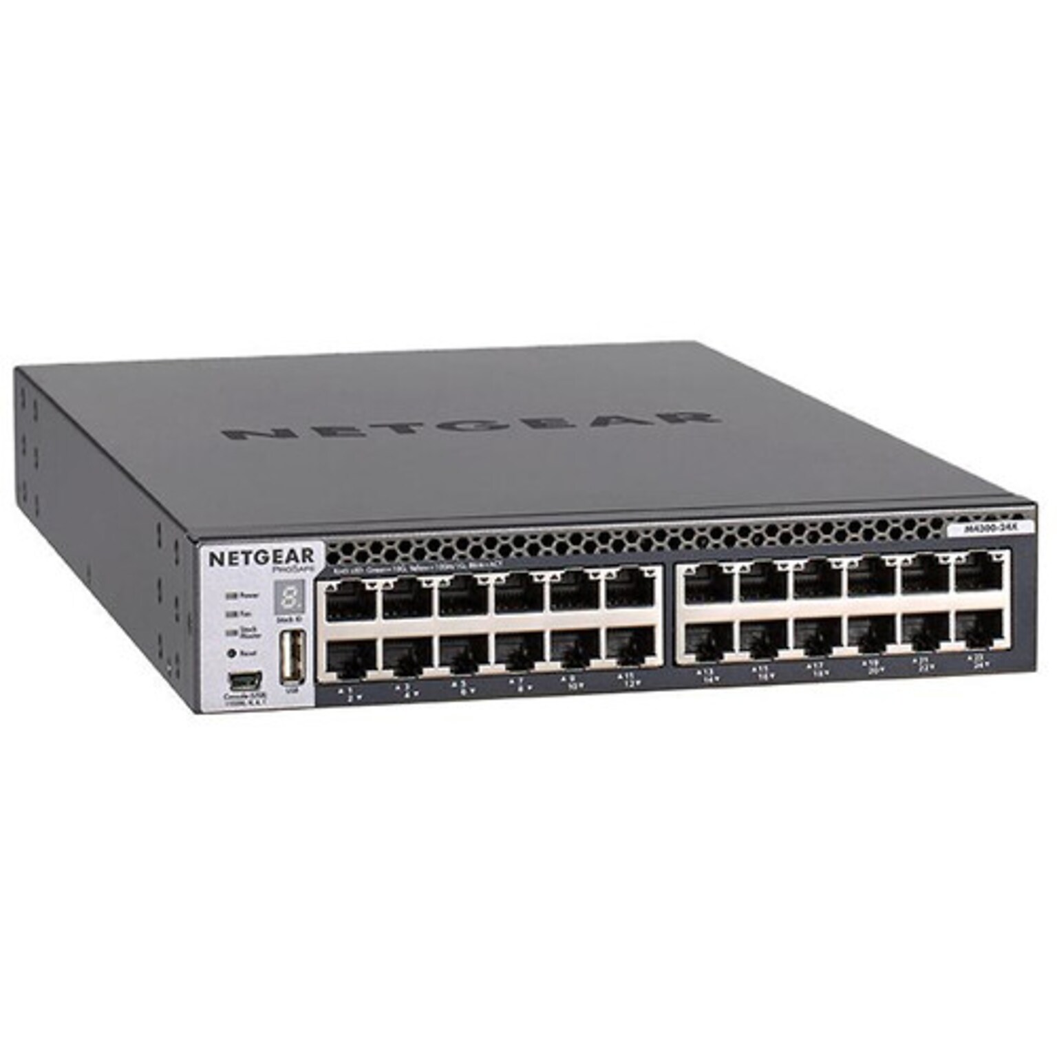 Netgear 24 Ethernet Ports Managed Switch, 10 Gbps, Black (XSM4324CS-100NES)
