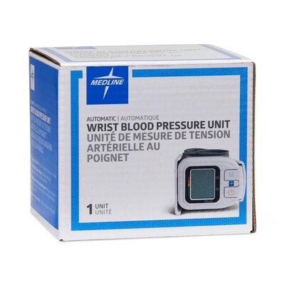 Medline Plus Digital Wrist Blood Pressure Monitor, 1/Box, White  (MDS3003)