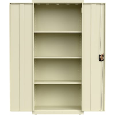 Lorell Fortress Steel Storage Cabinet with 4-Shelves, Putty (LLR69830PTY)
