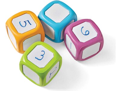 hand2mind Write-On/Wipe-Off Dice Set (64203)