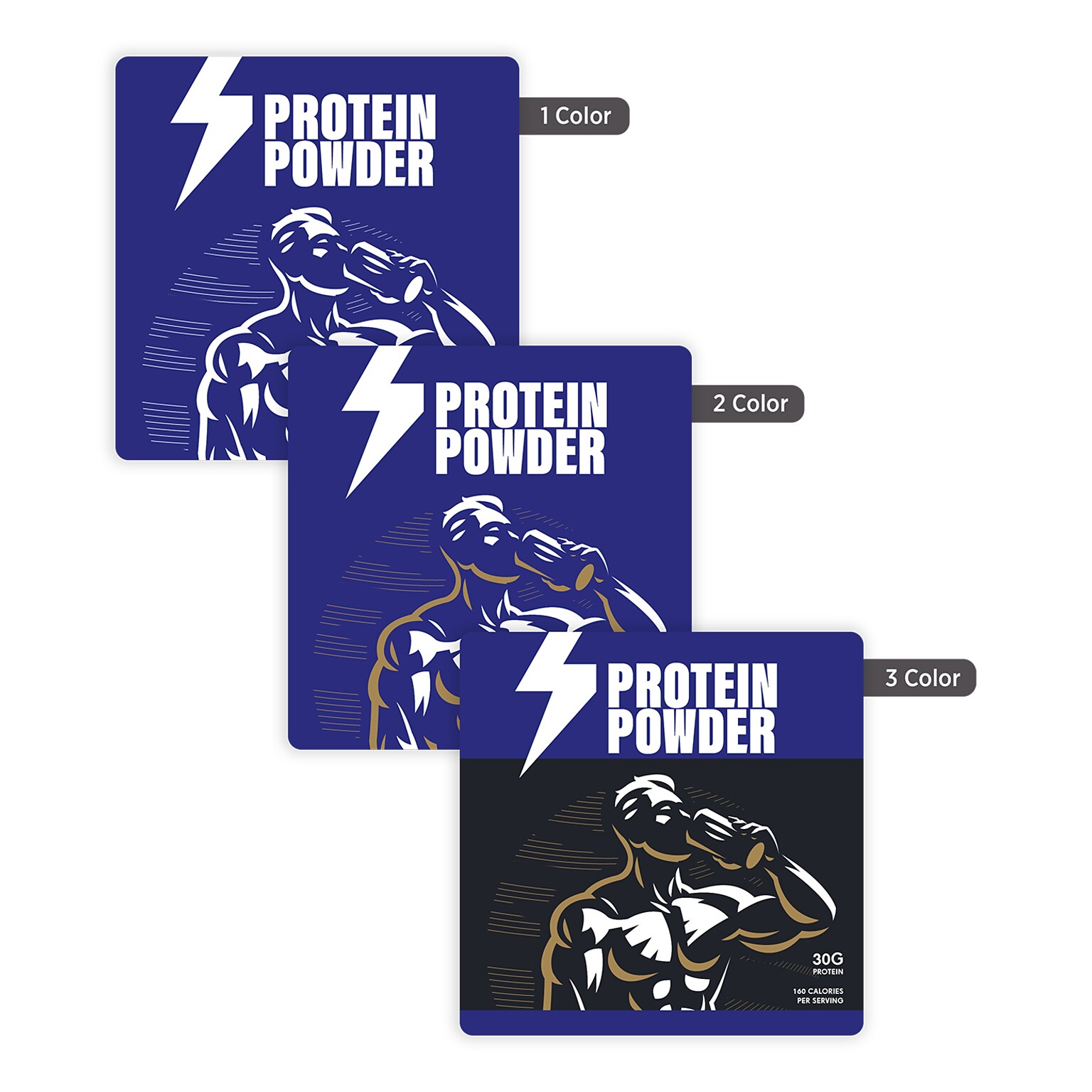 Custom Print Advertising Label, 3 x 3 Square, 1 Standard Color, 1-Sided, 250 Labels/Roll