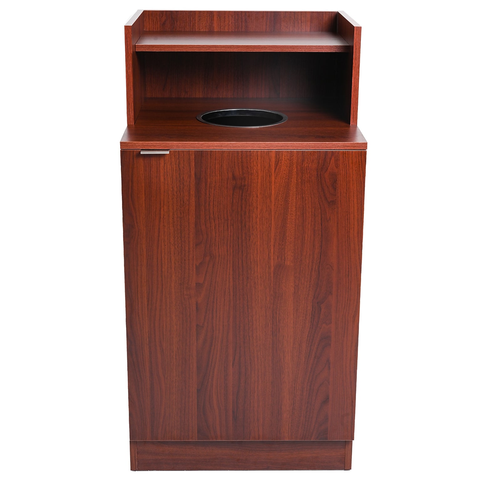 Alpine Industries Trash Can, 32 Gallon, Mahogany (ALP476-DH-MA)
