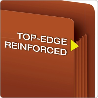 Pendaflex Reinforced File Pocket, 3 1/2" Expansion, Letter Size, Redrope (95343)
