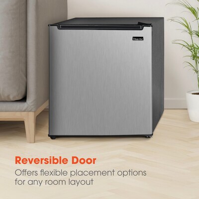 Magic Chef Adjustable Temperature Control Mini Refrigerator, 1.7 Cu. Ft., Stainless Steel (HMAR170STE)
