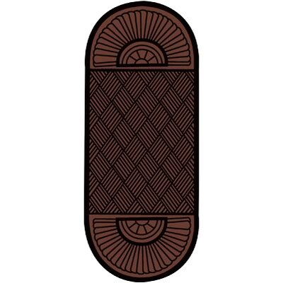 Crown® Super Soaker™ Double Fan End Scraper/Wiper Entrance Mat; 34x97, Polypropylene, Red