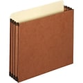 Quill Brand® Reinforced File Pocket, 3 1/2 Expansion, Letter Size, Brown (7FC1524)